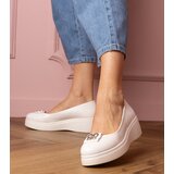 Gemre White platform shoes with rhinestone decoration Patos | shoptok.hr