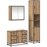  Set namještaja za kupaonicu s ladicama 3 pcs Umjetnički hrast | shoptok.hr