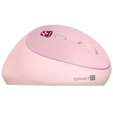 Connect IT CMO-2600-PK - Ergonomski bežični miš 800/1200/1600 DPI 1xAA roze | Eponuda.com