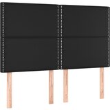 Maison Chic Posteljno vzglavje - Vzglavna omarica 4 kosa črn 72x5x78/88 cm umetno usnje, (22077412) | Shoptok.si