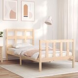 vidaXL Okvir kreveta s uzglavljem 90 x 200 cm od masivnog drva Cijene