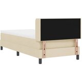  Krevet s opruga kutije s uzglavljem Krema 200 x 100 cm tkanina | shoptok.hr