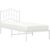  Metalni okvir za krevet s uzglavljem bijeli 80x200 cm | shoptok.hr
