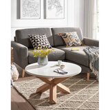 Kave Home Bijeli/u prirodnoj boji okrugao stolić za kavu s bijelom pločom stola ø 65 cm Lotus – | shoptok.hr