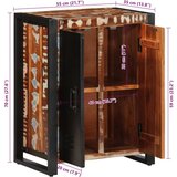 vidaXL Komoda Višebojna 55x35x70 cm Puno Obrađeno Drvo | shoptok.hr