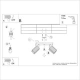 Nice Lamps Bela stropna svetilka 25x25 cm Gleam – | Shoptok.si