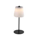 Honsel Moderne tafellamp zwart 35 cm opaal glas incl. LED 3-staps dimbaar - Jent Cene