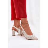 Sergio Leone Perforated Sandals With Pointed Toes On A Heel | Shoptok.si