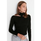 Trendyol Black Choker Collar Knitwear Sweater Cene