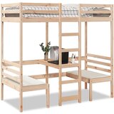 vidaXL Okvir za pograd z mizo in stoli 90x200 cm trdna borovina | Shoptok.si