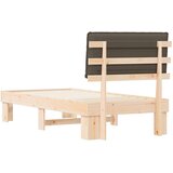 vidaXL krevetni okvir s tapiciranim uzglavljem sivo-smeđa 90 x 190 cm | shoptok.hr
