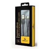  CC-USB2S-AM8PM-1.5M-BK Gembird Premium silicon 8-pin cable charging and data cable, 1.5 m, black | Eponuda.com