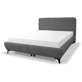 Makamii Tamno sivi tapecirani bračni krevet s prostorom za odlaganje s podnicom 160x200 cm Makapu – | shoptok.hr