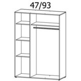Boxxx OMARA S KLASIČNIMI VRATI, bela, hrast artisan | Shoptok.si