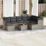  10-dijelni set vrtnih sofa poliratan s jastucima svijetlosivi | shoptok.hr