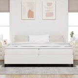  Krevet s opruga kutije Krema i bijela 200 x 200 cm | shoptok.hr