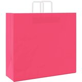  Papirnate vrećice 250 kom s ručkama ružičaste 54x15x49 cm | shoptok.hr