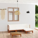 The Living Store Vrtna sedežna garnitura 5-delna z blazinami trden akacijev les - Vrtna Počivalna Garnitura, (21464519) | Shoptok.si
