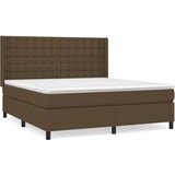 vidaXL Box spring postelja z vzmetnico temno rjava 180x200 cm blago, (20899900) Cene