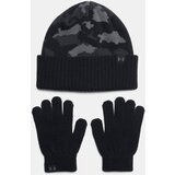 Under Armour Boys' cap B Beanie/Glove Combo-BLK - Boys