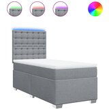  The Living Store Box spring postelja z vzmetnico svetlo siva 80x200 cm blago - Box Spring Postelja, (21496659) | Shoptok.si