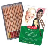 DERWENT boje drvene aquarelle 12boja u metalnoj kutiji (za portrete) academy 2300386 | ePonuda.com