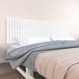  Zidno uzglavlje bijelo 204x3x60 cm od masivne borovine | shoptok.hr