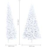 vidaXL Umjetna polovica božićnog drvca sa stalkom bijela 240 cm PVC | shoptok.hr
