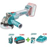 Total Aku ugaona brusilica, 115 mm, BL, 3 brzine + Starter kit 3.0Ah | ePonuda.com