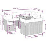  9-dijelni set vrtnih sofa s jastucima bež od poliratana | shoptok.hr