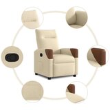  Naslonjač od tkanine krem | shoptok.hr