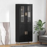 vidaXL Highboard Zidne 2 pcs Crni hrast Konstruirano drvo | shoptok.hr