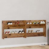 vidaXL Ormarići za cipele na zidu 2 pcs Staro drvo 60 x 18 x 60 cm | shoptok.hr