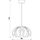  Luster na sajli ORCHID 1xE27/60W/230V crna | Eponuda.com