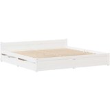 vidaXL Okvir kreveta bez madraca bijeli 135 x 190 cm masivna borovina | shoptok.hr
