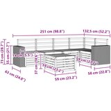  Set vanjskih sofa 6 kom. Prirodna Poliester | shoptok.hr