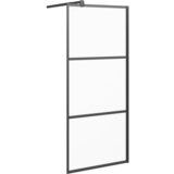 Furnova Pregrada za tuš 90x195 cm motno ESG steklo črna, (21917966) | Shoptok.si