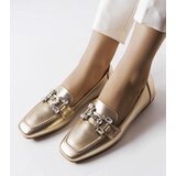 Gemre Golden moccasins with rhinestones Marechal | Shoptok.si