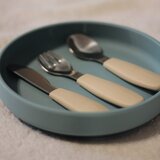 Petite&Mars Take&Match Stainless Steel Cutlery Set pribor za otroke Ochre 12m+ 3 kos | Shoptok.si