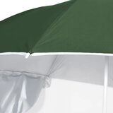  Suncobran za plažu s bočnim stijenkama zeleni 215 cm | shoptok.hr