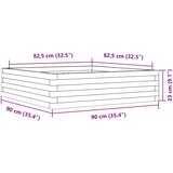  Vrtna sadilica voštano smeđe boje 90x90x23 cm od borovine | shoptok.hr