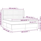  Krevet s oprugama i madracem crni 160x200 cm baršunasti | shoptok.hr