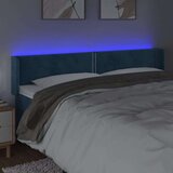  Posteljno vzglavje temno modro 203x16x78/88 cm žamet, (20938386) | Shoptok.si