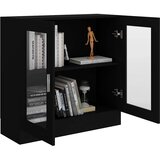  Vitrina crna 82,5 x 30,5 x 80 cm konstruirano drvo | Eponuda.com