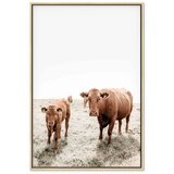  Slika - Mother and Calf (1 Part) Vertical 40x60 U prirodnom drvenom okviru | shoptok.hr