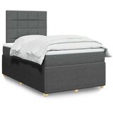  Krevet box spring s madracem tamnosivi 120 x 190 cm tkanina | shoptok.hr