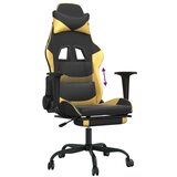  Gaming stol z oporo za noge črno in zlato umetno usnje, (20699103) | Shoptok.si