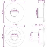  Ležajevi za stol za stoni nogomet 10 pcs Crna 5 x 5 x 2,8 cm PP | Eponuda.com