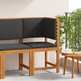 vidaXL Antracit Trd akacijev les, poliester Kompaktno Veliko mest | Shoptok.si