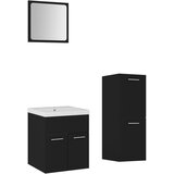 Furnova Komplet kopalniškega pohištva črne barve iverna plošča, (21946041) | Shoptok.si